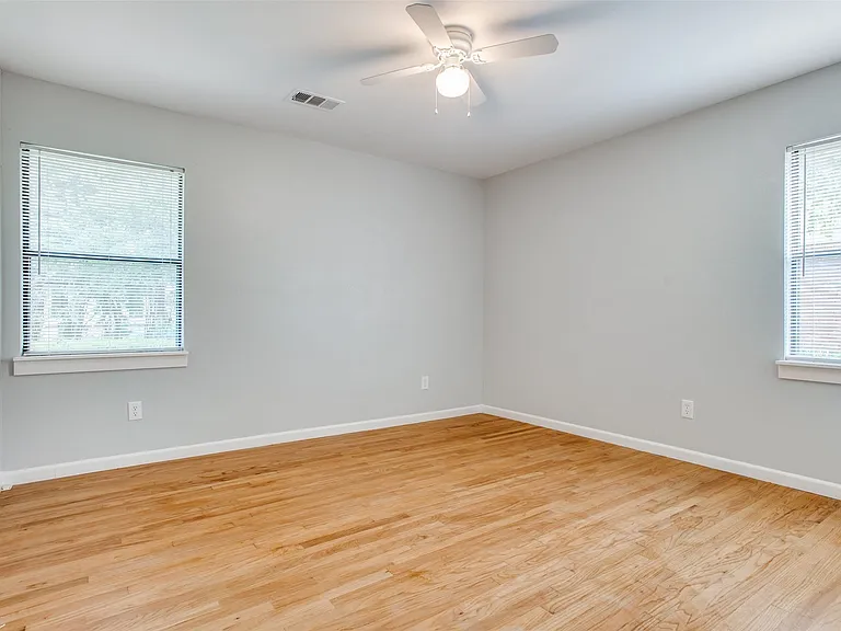 Bedroom #2 without any carpet - light & bright!