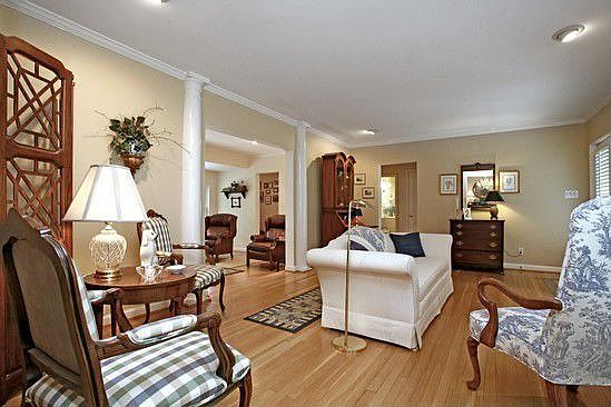 Lovely Large Living Room With View To Family Room