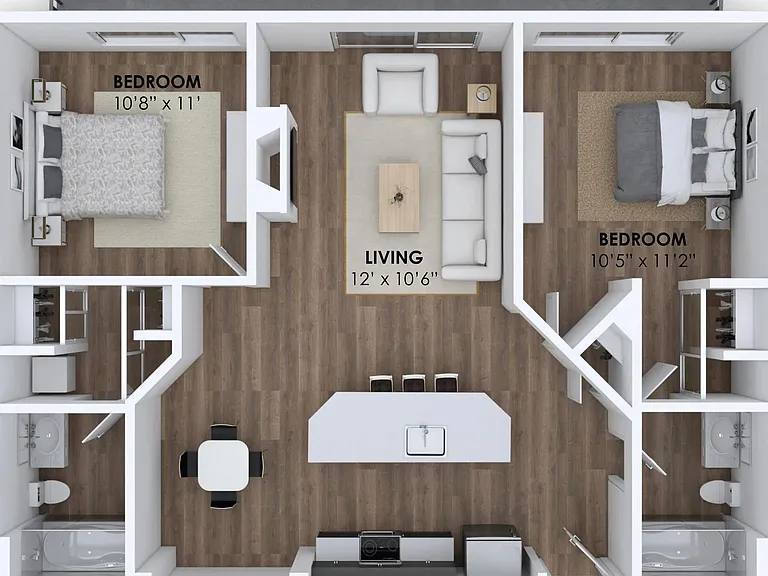 2 bedroom 2 bedroom