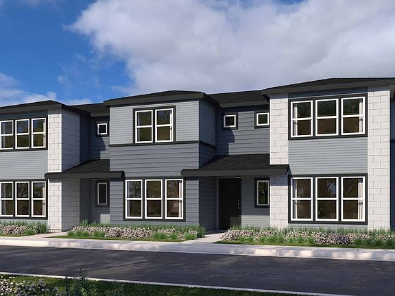 Modern architecture with stone accents