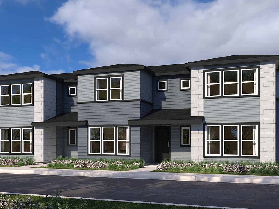 Modern architecture with stone accents