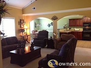 Den with Vaulted ceiling lots of light