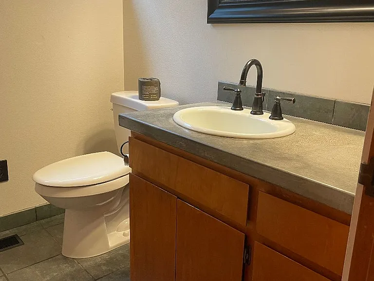 One of two bathrooms