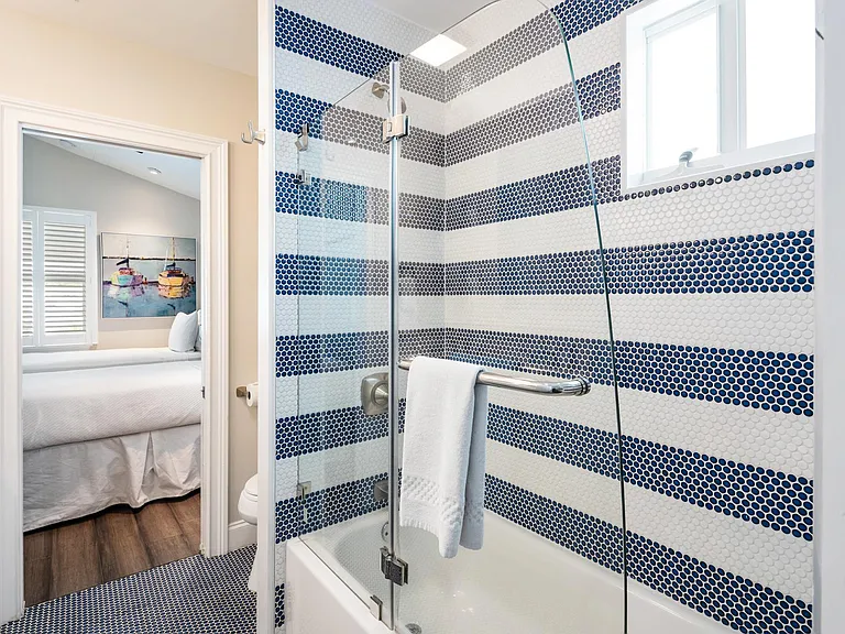 Attached shared bathroom alt. view