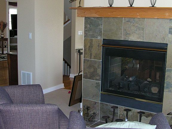 Living room fireplace