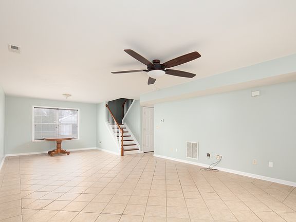 Living room and stairs to second floor