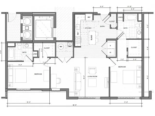Floor plan 2BR-D