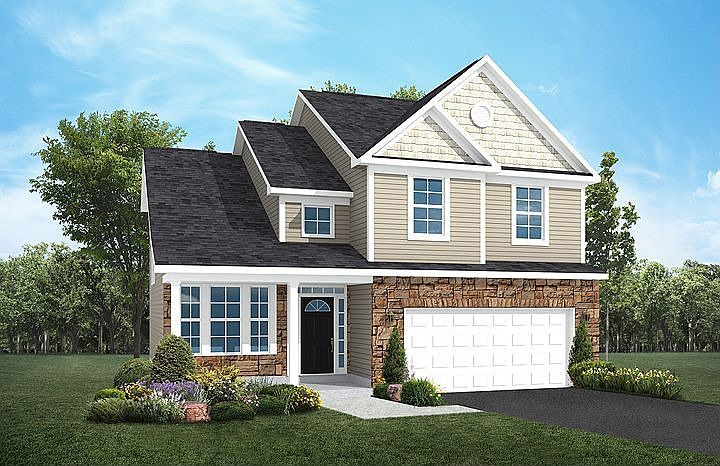 Santee Elevation 3 shown with stone front