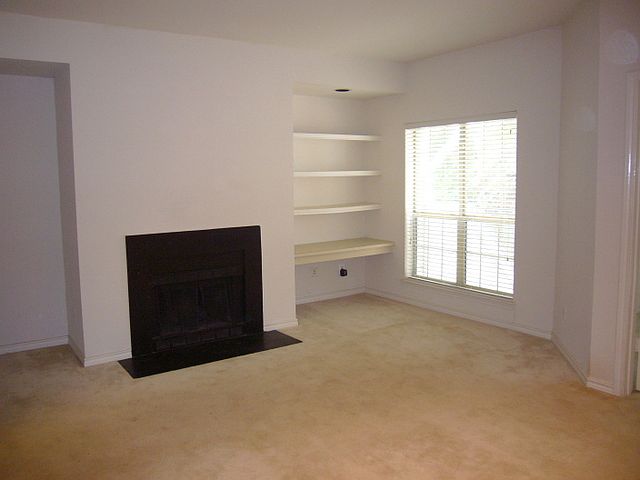 Living room with fireplace