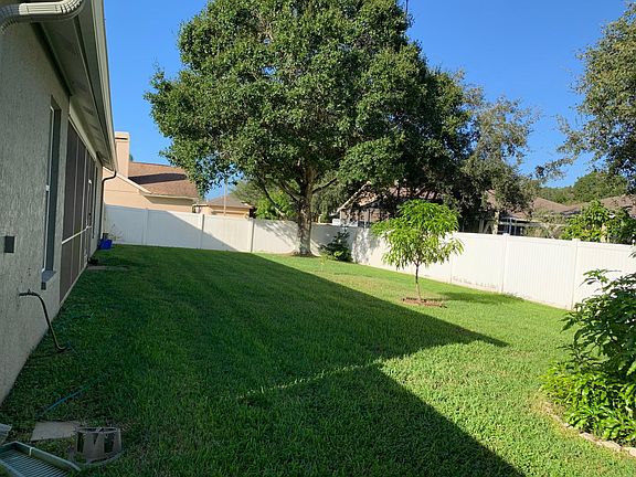 Back yard with fence and plenty of space for the kids/pets to play