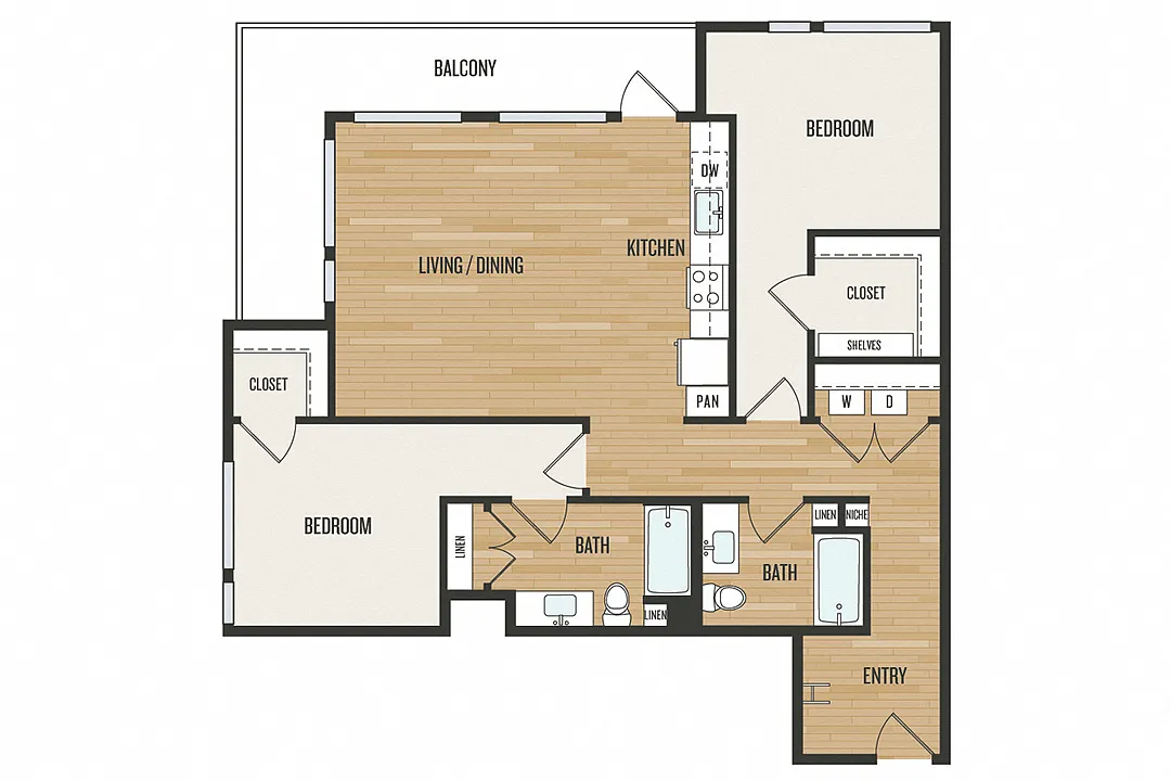 Floor plan 2 Bedroom C2