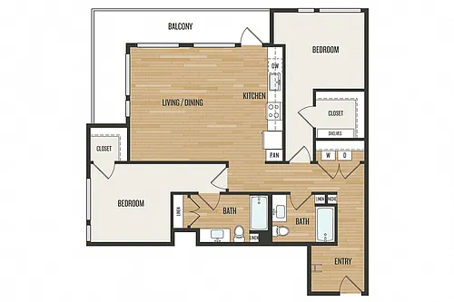 Floor plan 2 Bedroom C2