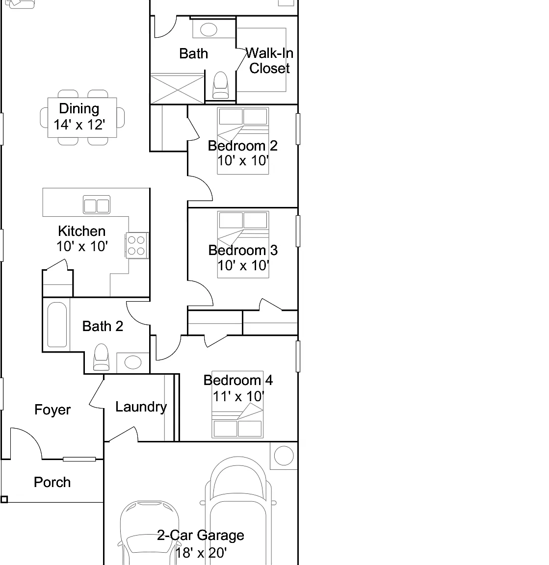 4 bed, 2.0 bath, 1630 sqft, $1,605 — Photo 2