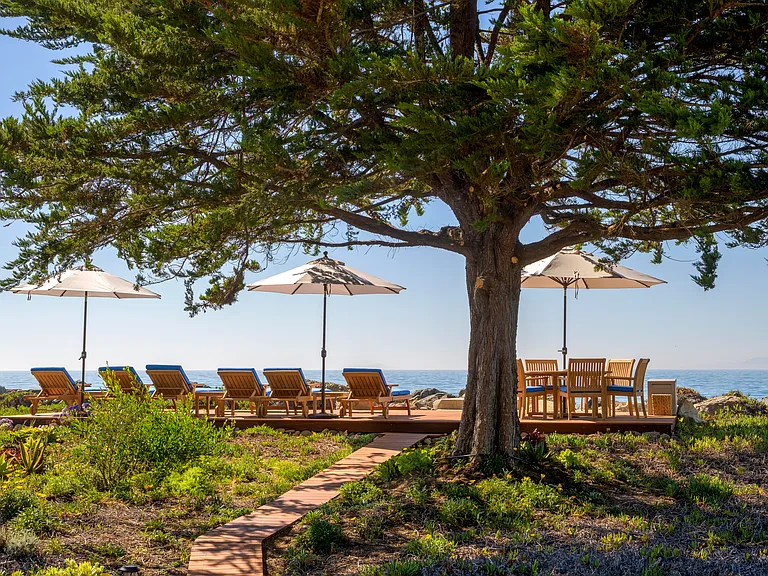 View from path to oceanfront deck