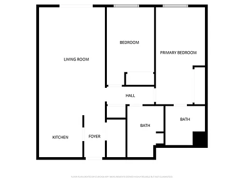 Floor plan The Hill 2 Bed 2 Bath