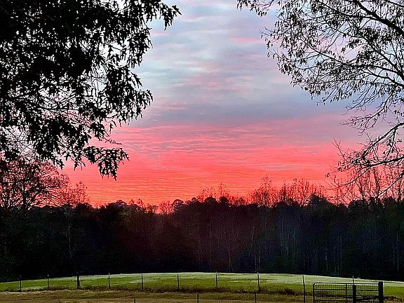 Sunrise from front porch. 
