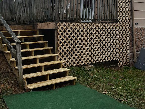 deck with new wide set steps