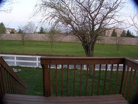 Backyard view from deck