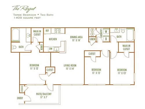 Floor plan 3a1 - Royal - 1st floor
