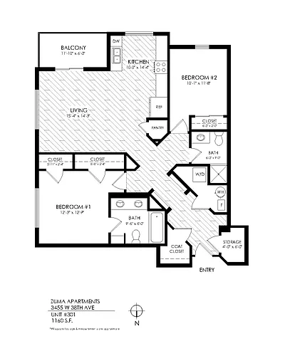 Floor plan 2 Bedroom