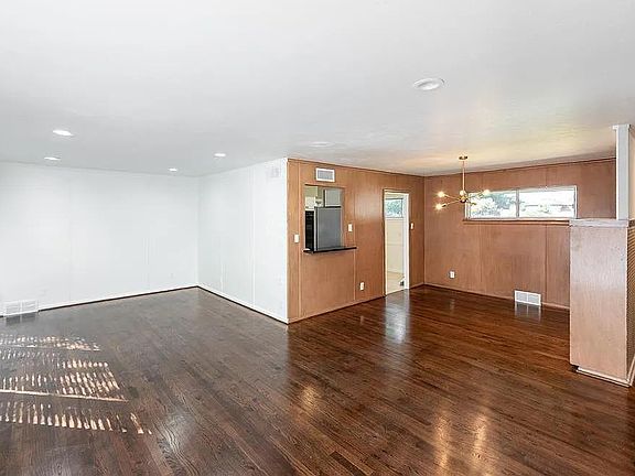 Dining nook with extend living room or study space.