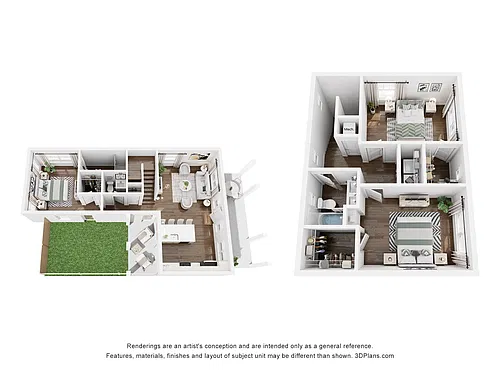 Floor plan 3x2.5 Twin