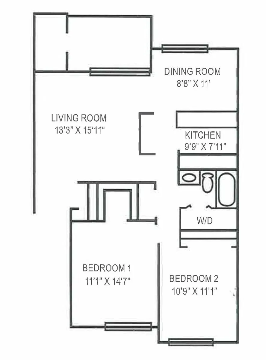 Floor plan HWAH 2x1