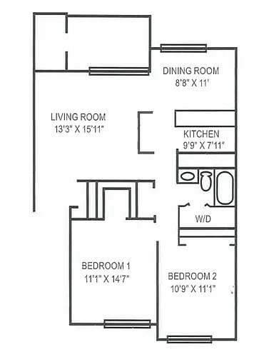 Floor plan HWAH 2x1