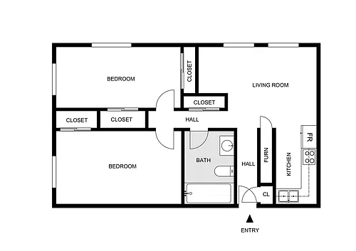 Floor plan 427 S Henderson 2 BR XL