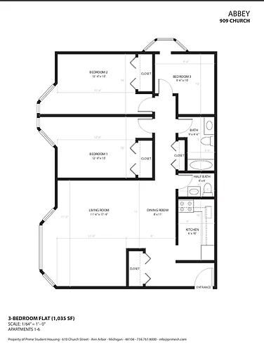 Floor plan 3-Bedroom