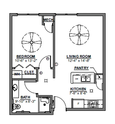 Floor plan 1 Bedroom