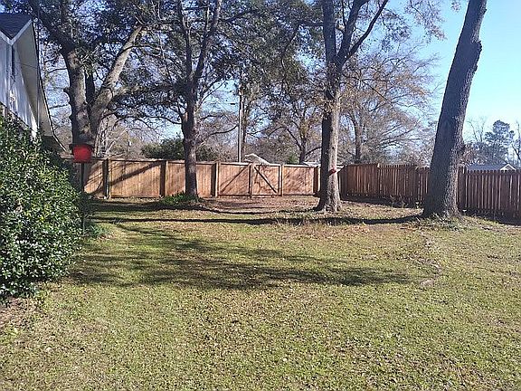 Back yard from shop