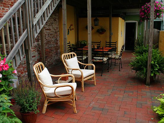 Outdoor Brick Courtyard