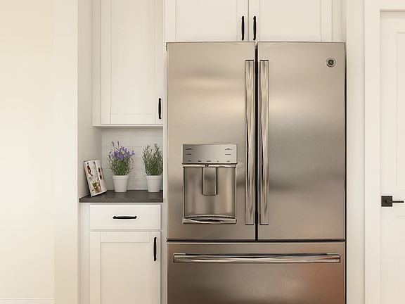 Matte black hardware in kitchen