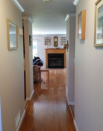 Entrance from front door, hardwood floors throughout