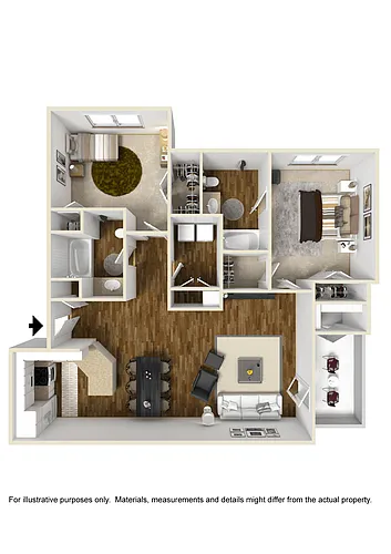 Floor plan Two Bedroom