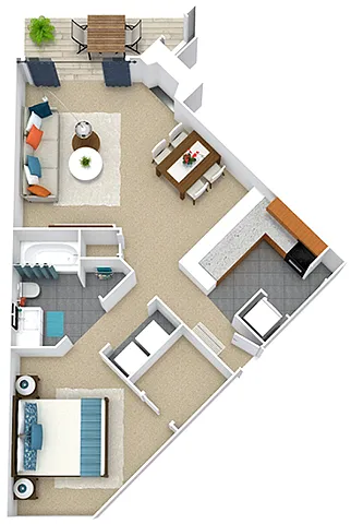Floor plan The Monroe-Newly Renovated