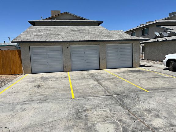 Garage and parking outside