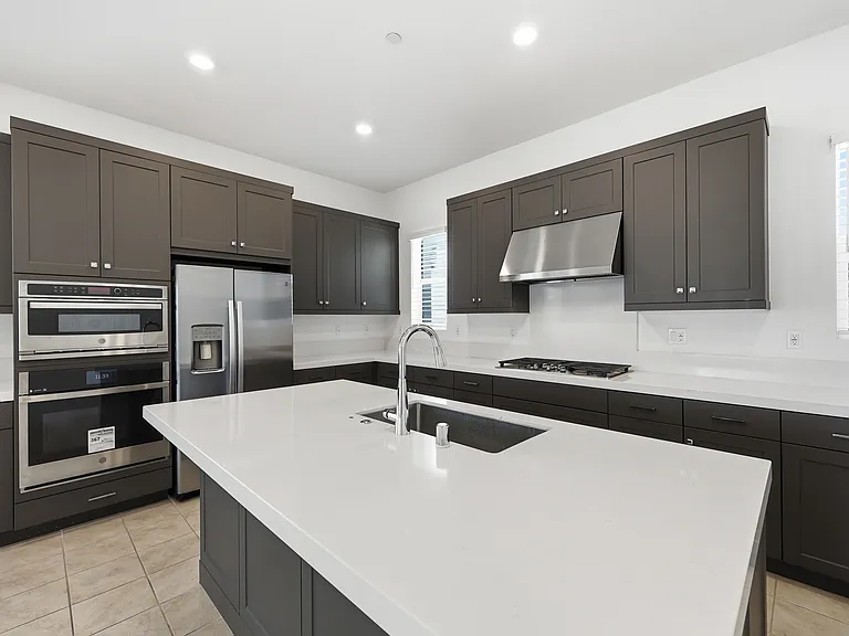 Kitchen cabinets color switched to white
