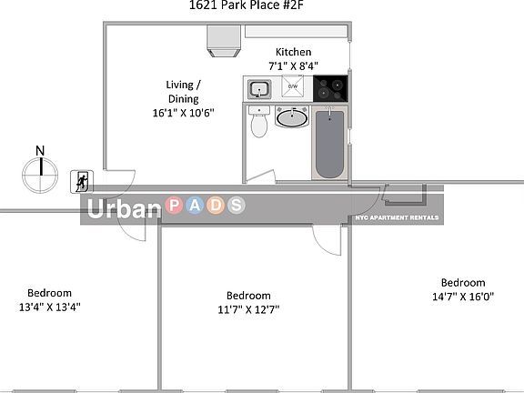 2nd image of 1621 Park Pl #3F