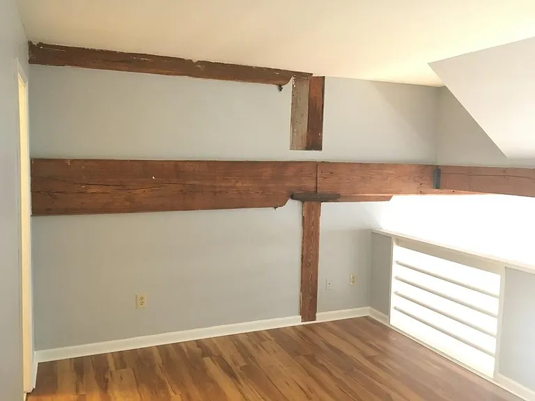 Bedroom wall with cedar accents