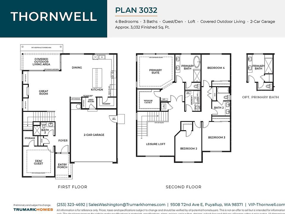 Thornwell Plan 3032 Floor Plan