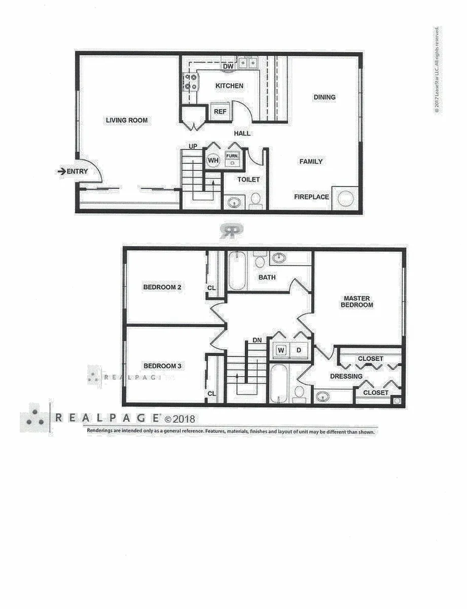 Floor plan 3x2.5 Units