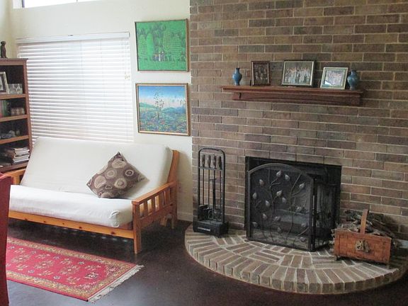 Living room fireplace