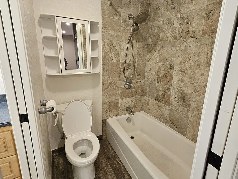 Water closet with tub/shower