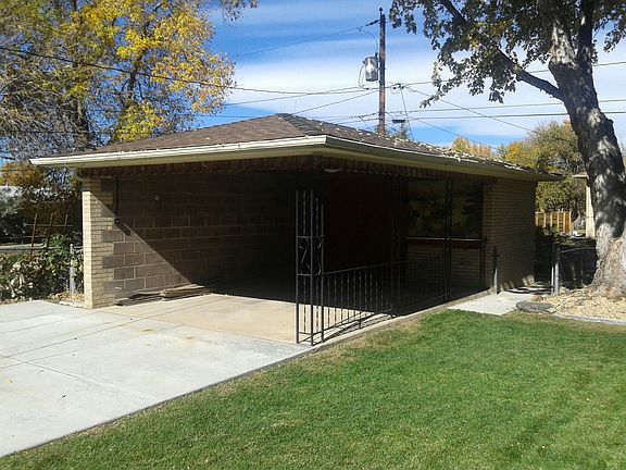 Carport and back yard