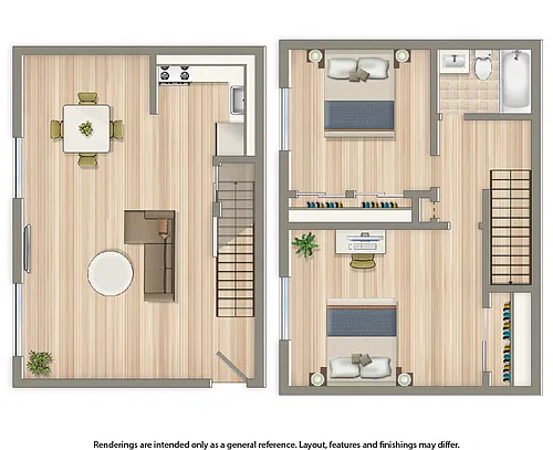 Floor plan 2 Bedroom Duplex