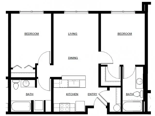 Floor plan TWO BEDROOM A