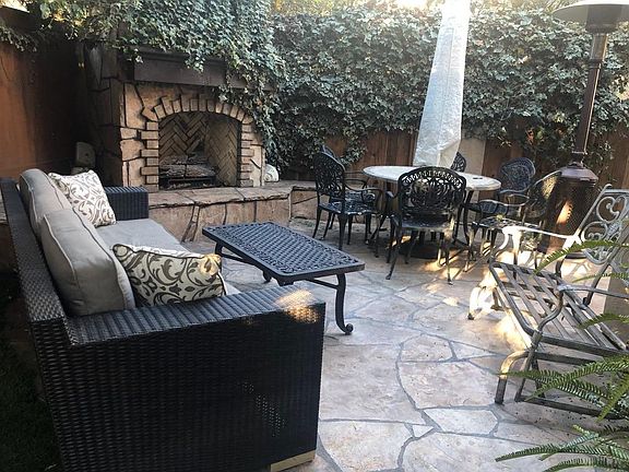 Gas log fireplace, outdoor speakers.