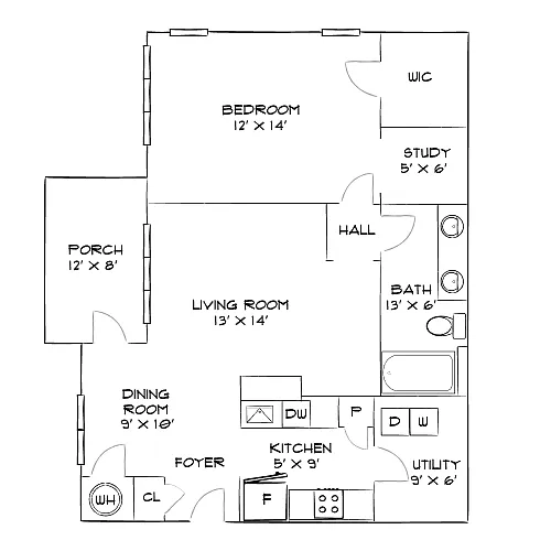 Floor plan Design 1B